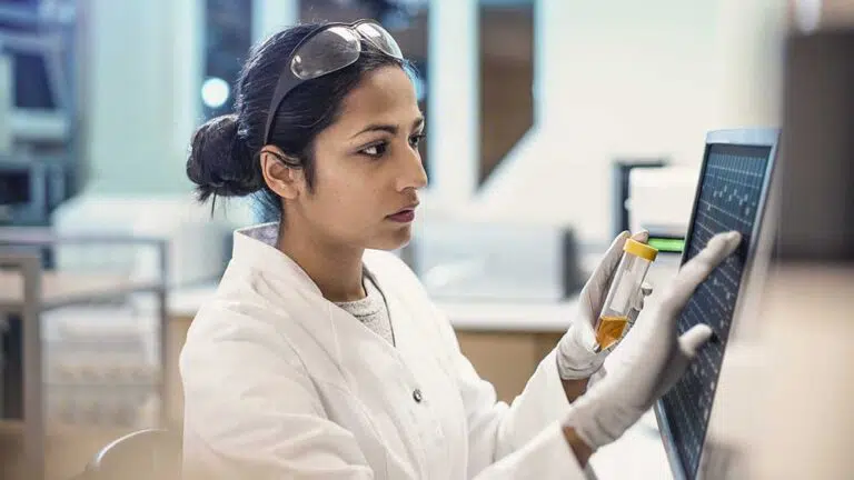 Female Researcher Working In A Laboratory