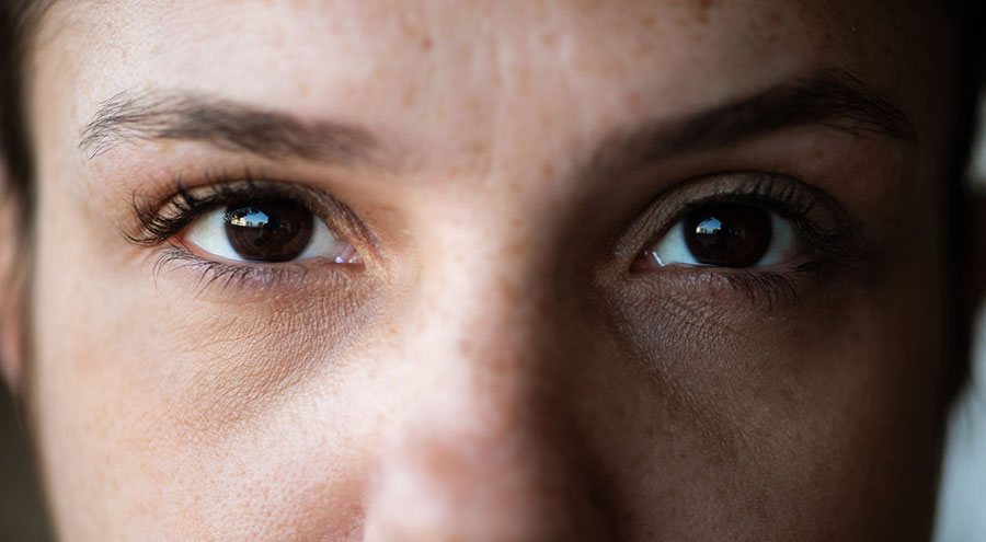 Close-up photo of a woman's eyes