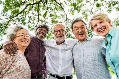 A Multi-Racial Group Of People Smiling