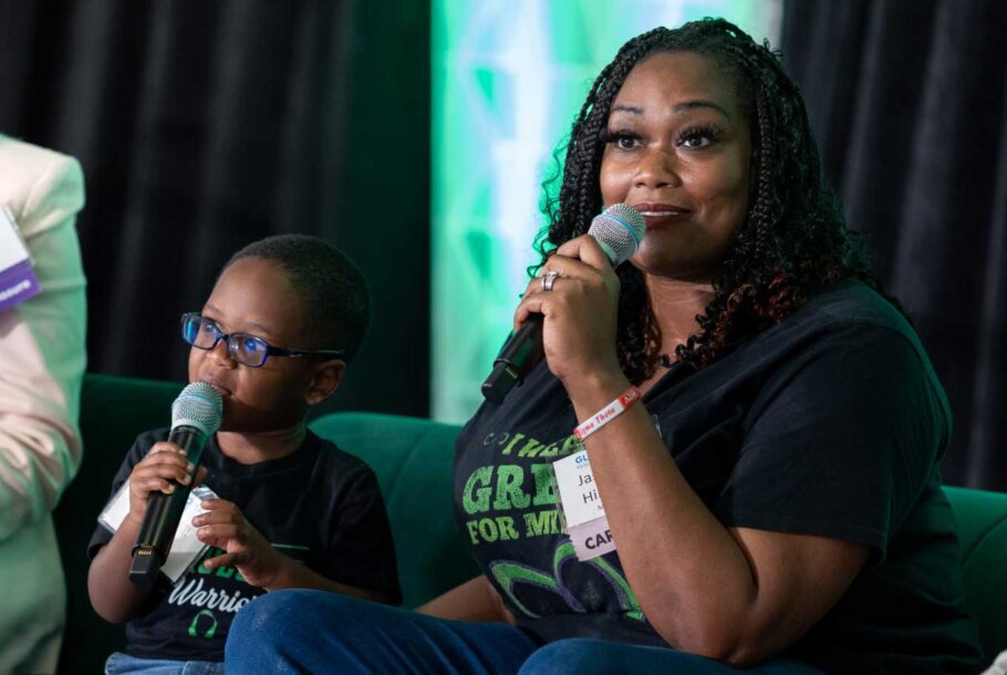 Mother And Son On Stage