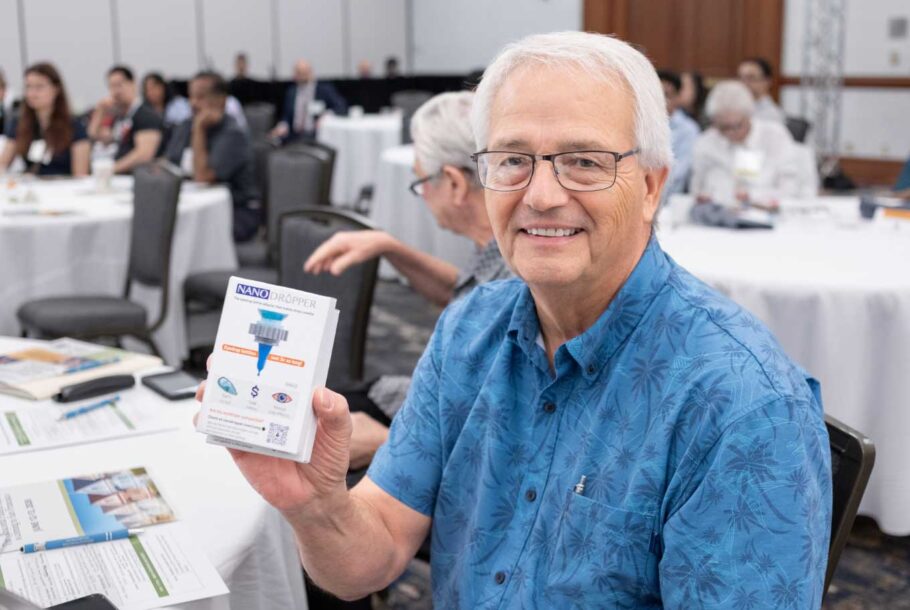 Man With Nanodropper Device